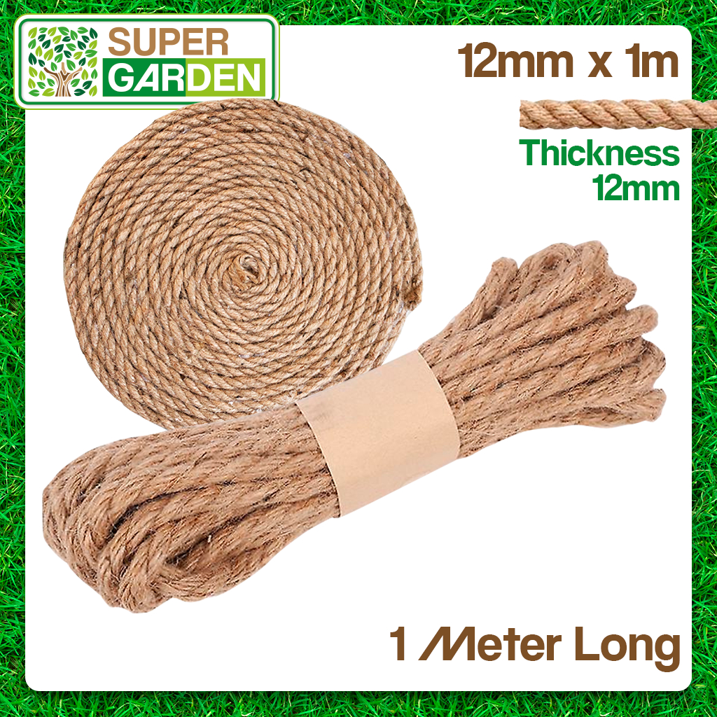Hemp Rope 1/2/5/6/8/10/12/20mm Tali Guni Cakar Kucing Brown Jute Rope ...