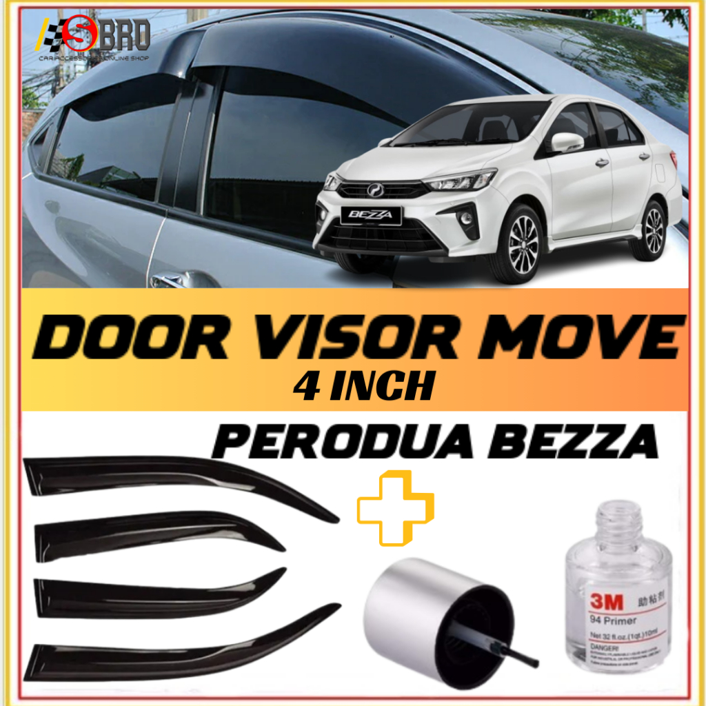 Perodua Bezza Door Visor Big Move 4 Inch | Shopee Malaysia