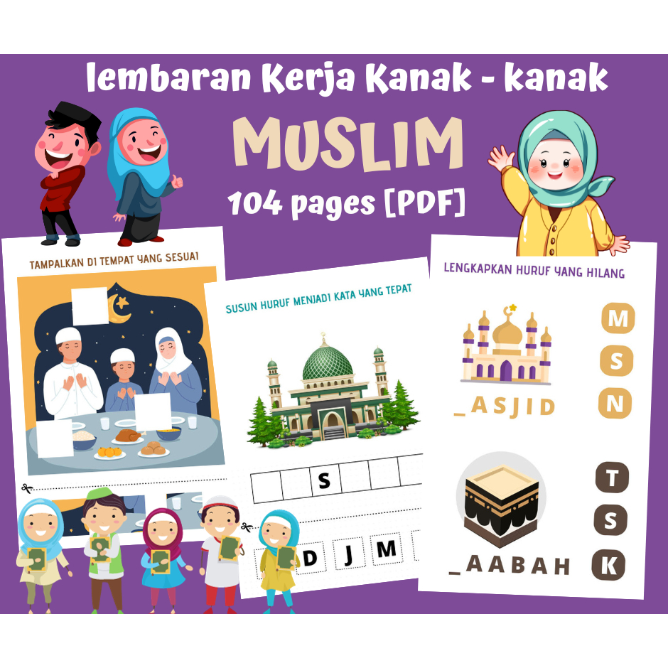 A525 – [PDF] Lembaran Kerja Kanak – kanak Muslim 104 pages - islam ...