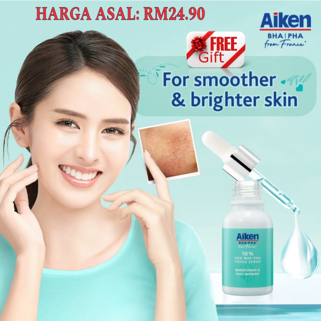 Aiken 10% AHA BHA PHA Triple Serum 15 ml | Shopee Malaysia