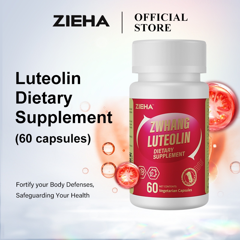 ZIEHA Luteolin Dietary Supplements Veg (60 Capsules) Luteolin, Linghi Mushroom, Diffusa