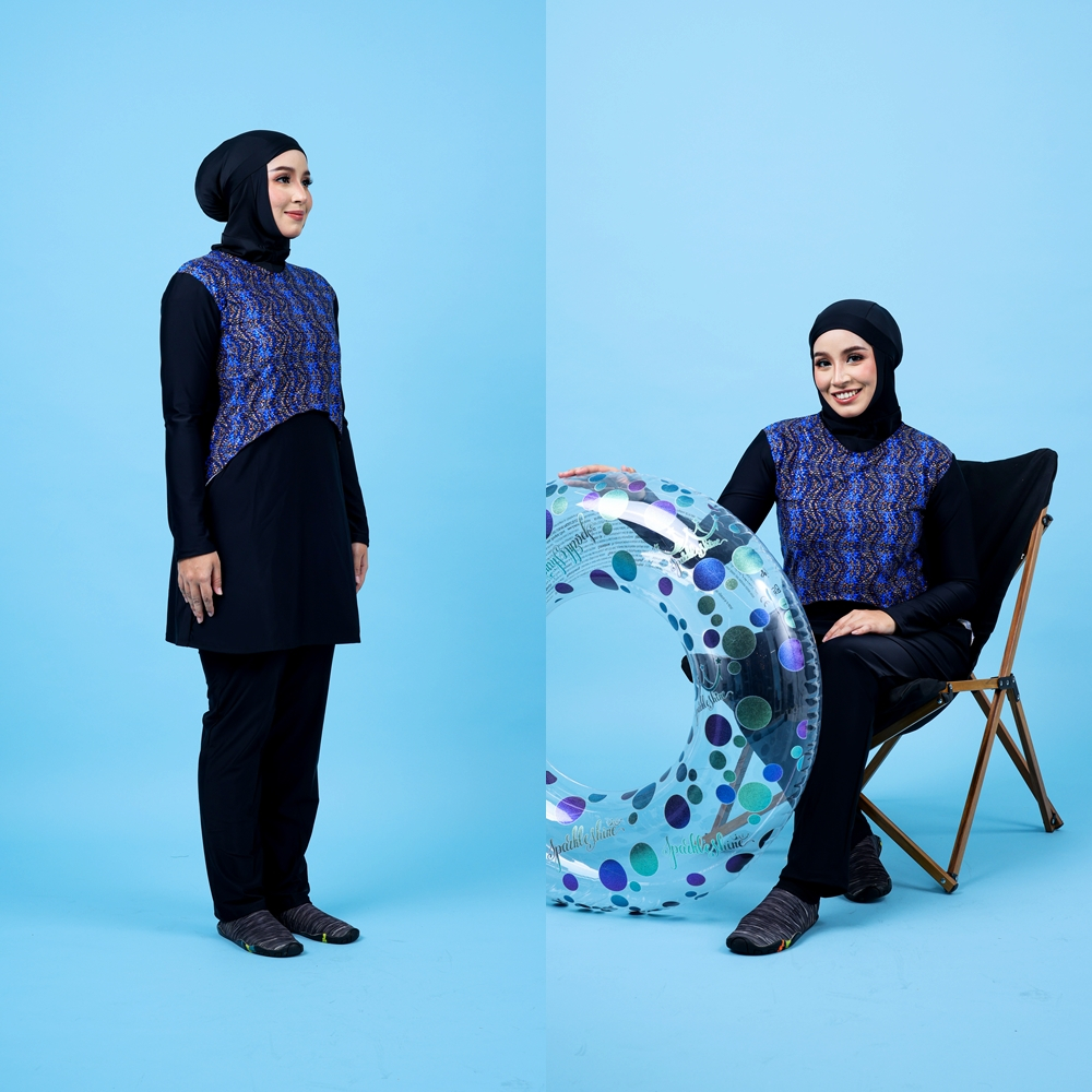 Haleema Swimwear Baju Renang AQILAH XS 6XL Berat 140kg Muslimah Swimwear Swimmingsuit Burkini Shopee Malaysia