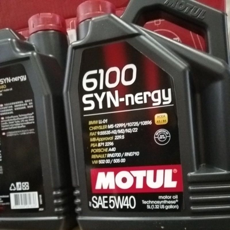 MOTUL 6100 SYN-nergy 5w40 Synthetic (5L) | Shopee Malaysia