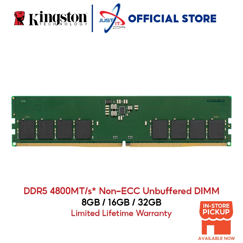 KINGSTON VALUE DDR5 4800MHZ CL40 LONGDIMM PC RAM (8GB / 16GB / 32GB ...