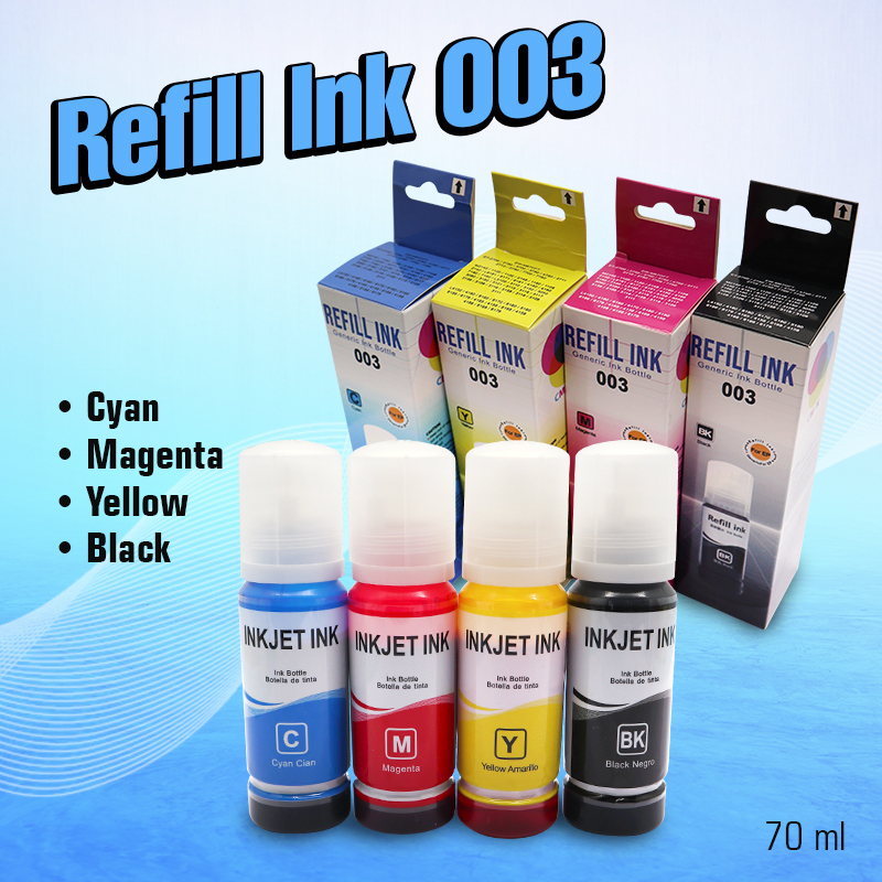 Refill Ink 003 For L3110 L3210 L1110 L1210 L1250 L3116 L3216 L3150 ...