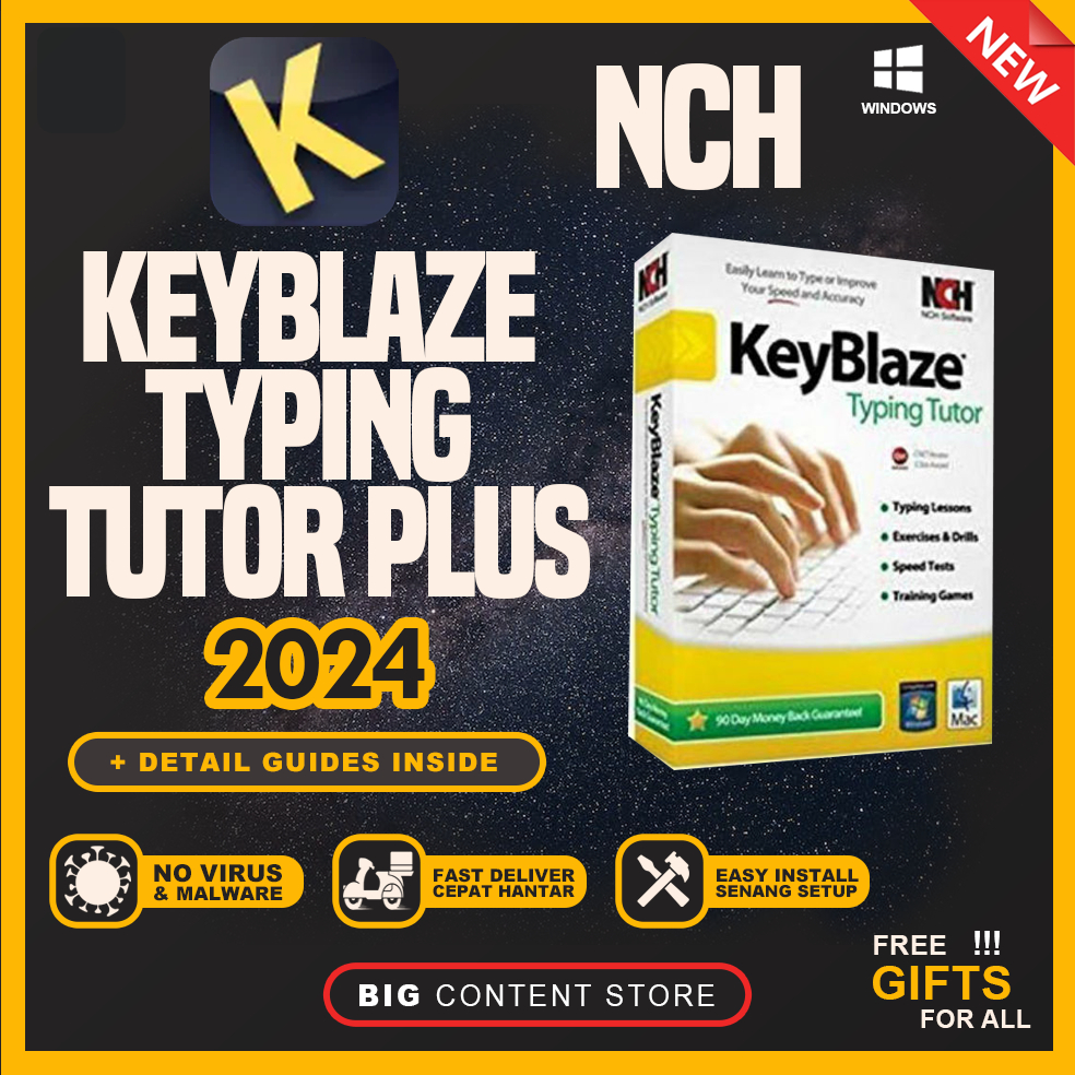 NCH KeyBlaze Typing Tutor Plus 4.02💯 EASY INSTALL SOFTWARE 💯 LIFETIME ...