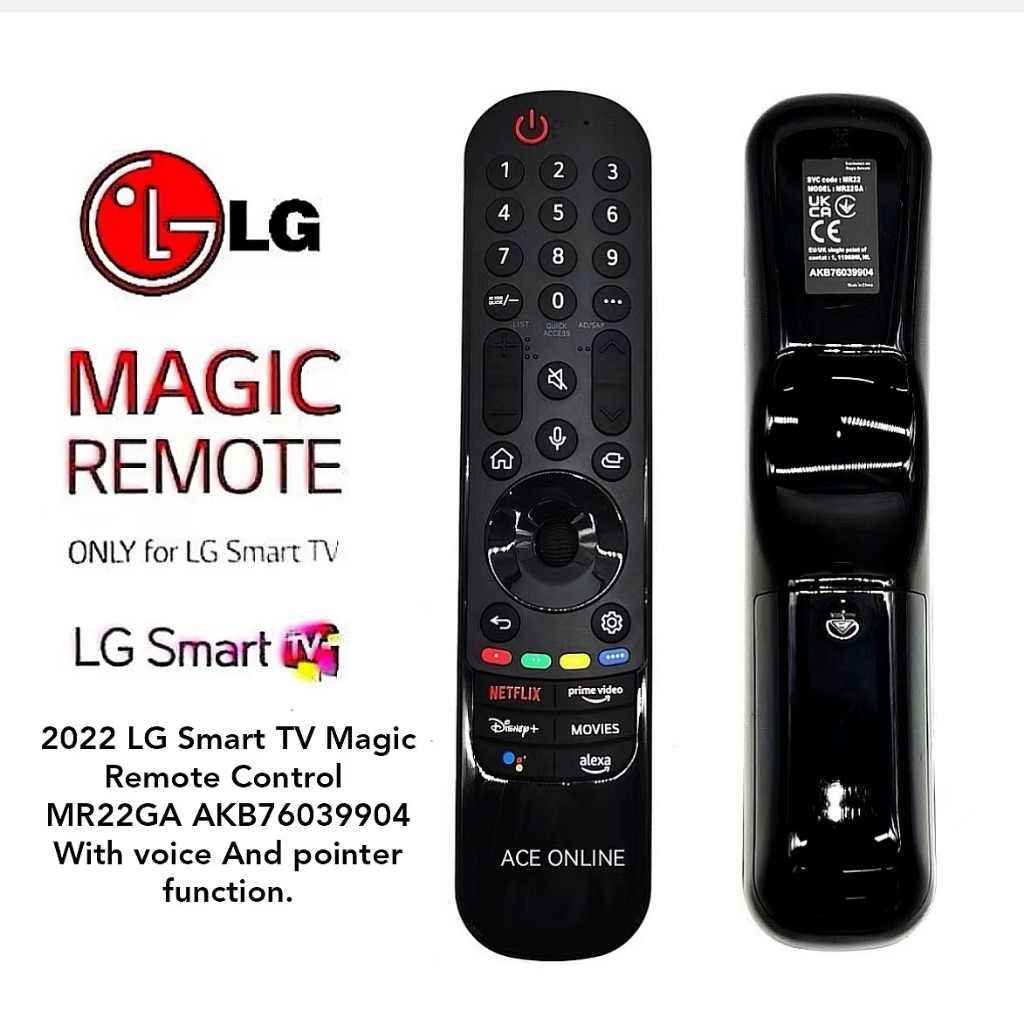 Replacement For 2022 LG Smart TV Magic Remote Control MR22GA ...