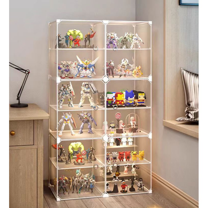 Handmade display cabinet, building blocks, transparent storage box ...