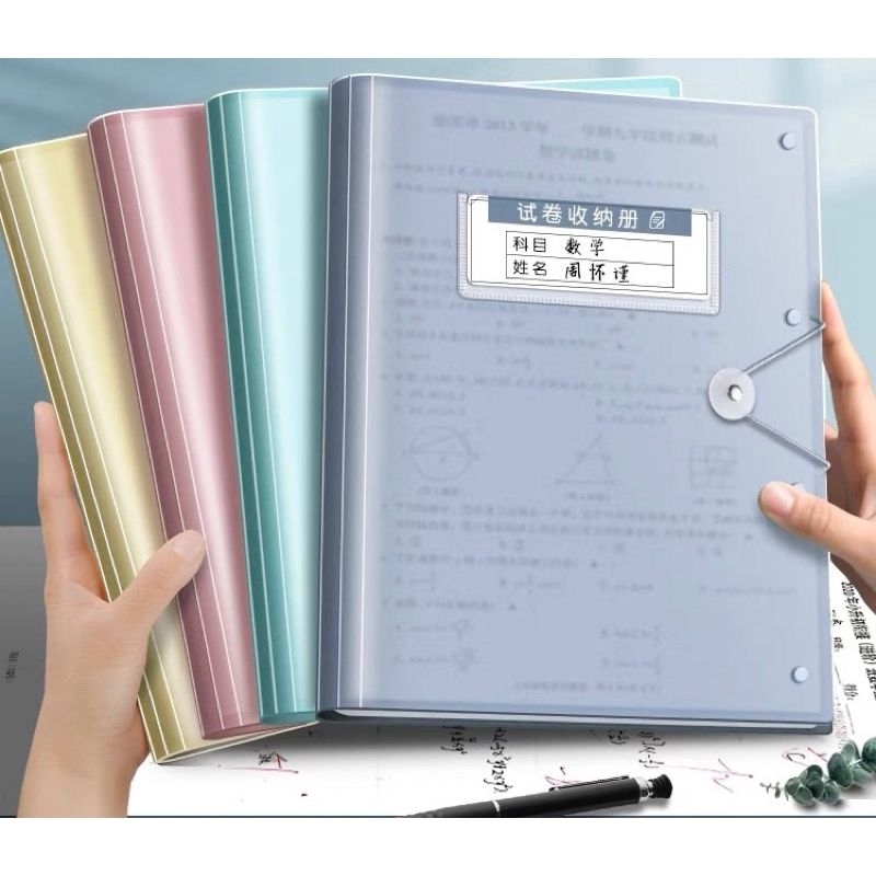 [ReadyStock] 30 /60 Pages A3 Multi-layer File Bag Large Capacity Clear ...