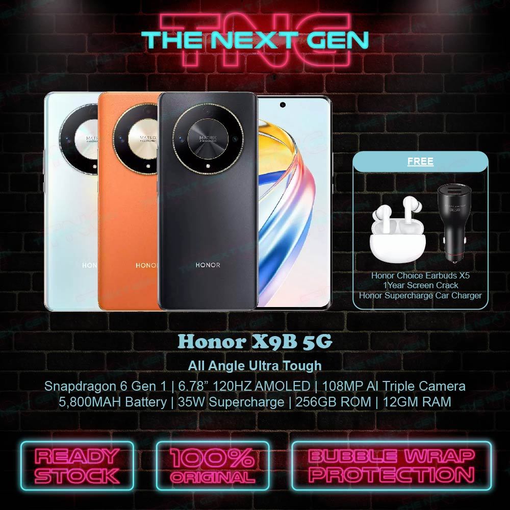 [malaysia Set] Honor X9b 5g 256gb Rom 12gb Ram 1 Year Honor