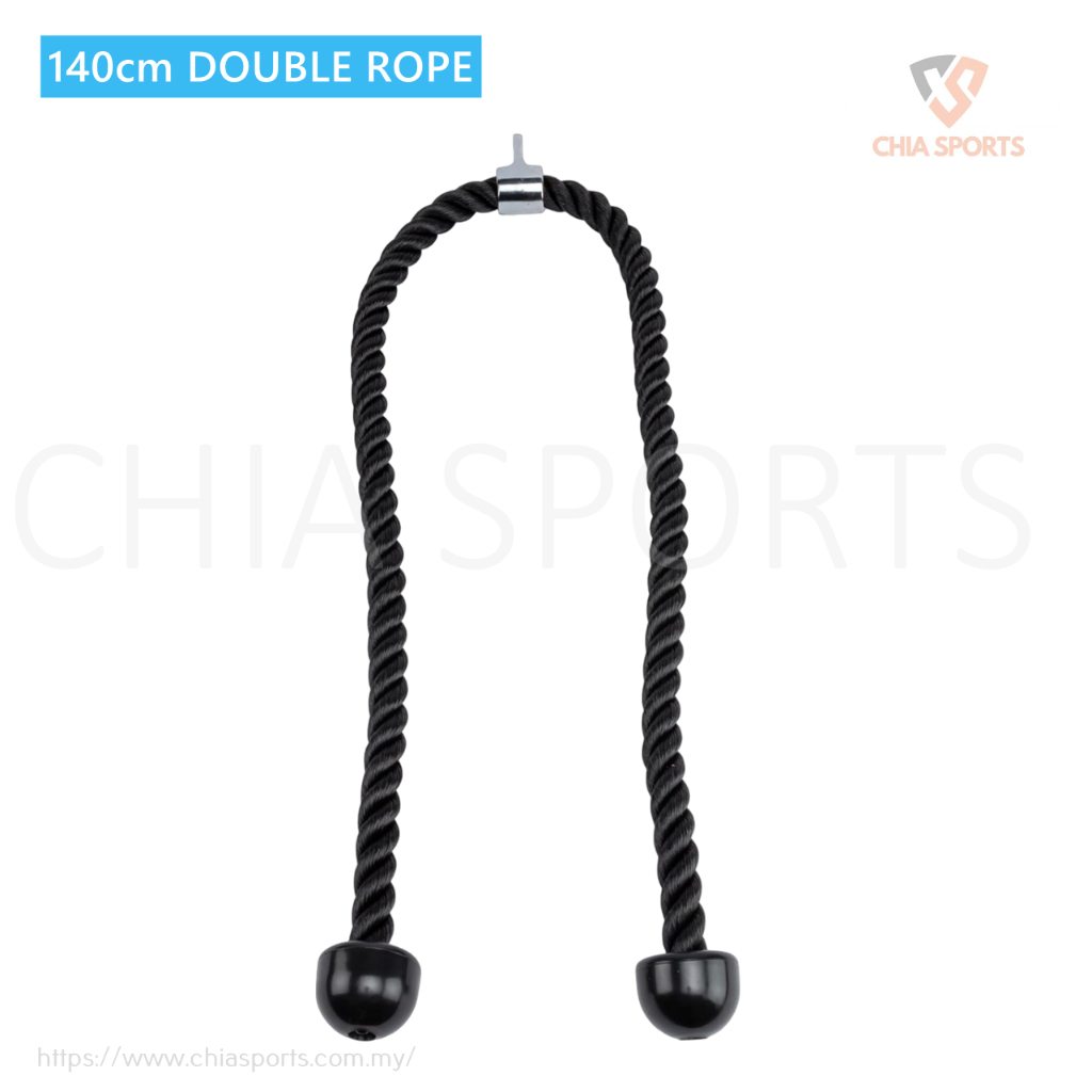 Extra Long Tricep Rope 140cm Double Ropes Head Pull down Biceps Arm ...