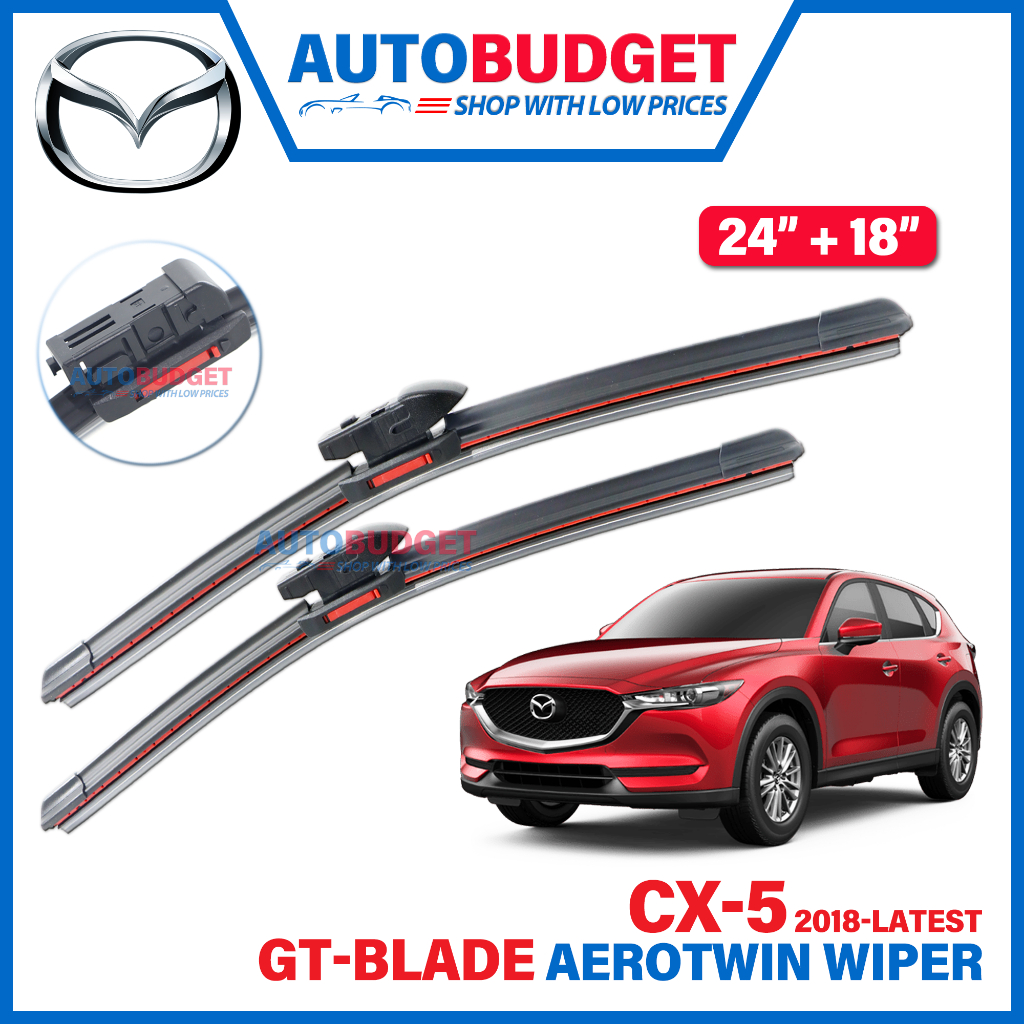 MAZDA CX5 2018 Present GTBlade Aero Twin Wiper GTBlade RED Wiper CX5 Wiper Set (24" +18