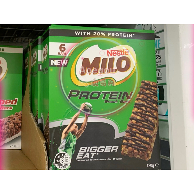 Milo Snack Bars Protein Choc Malt 180g 07 08mon 2024 Direct Ship From