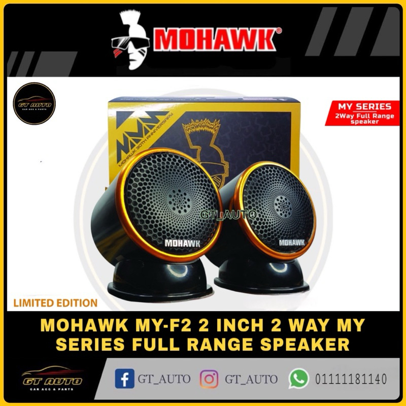 MOHAWK MY SERIES MY-F2 2 INCH 2 WAY FULL RANGE SPEAKER WITH BASS 180 ...