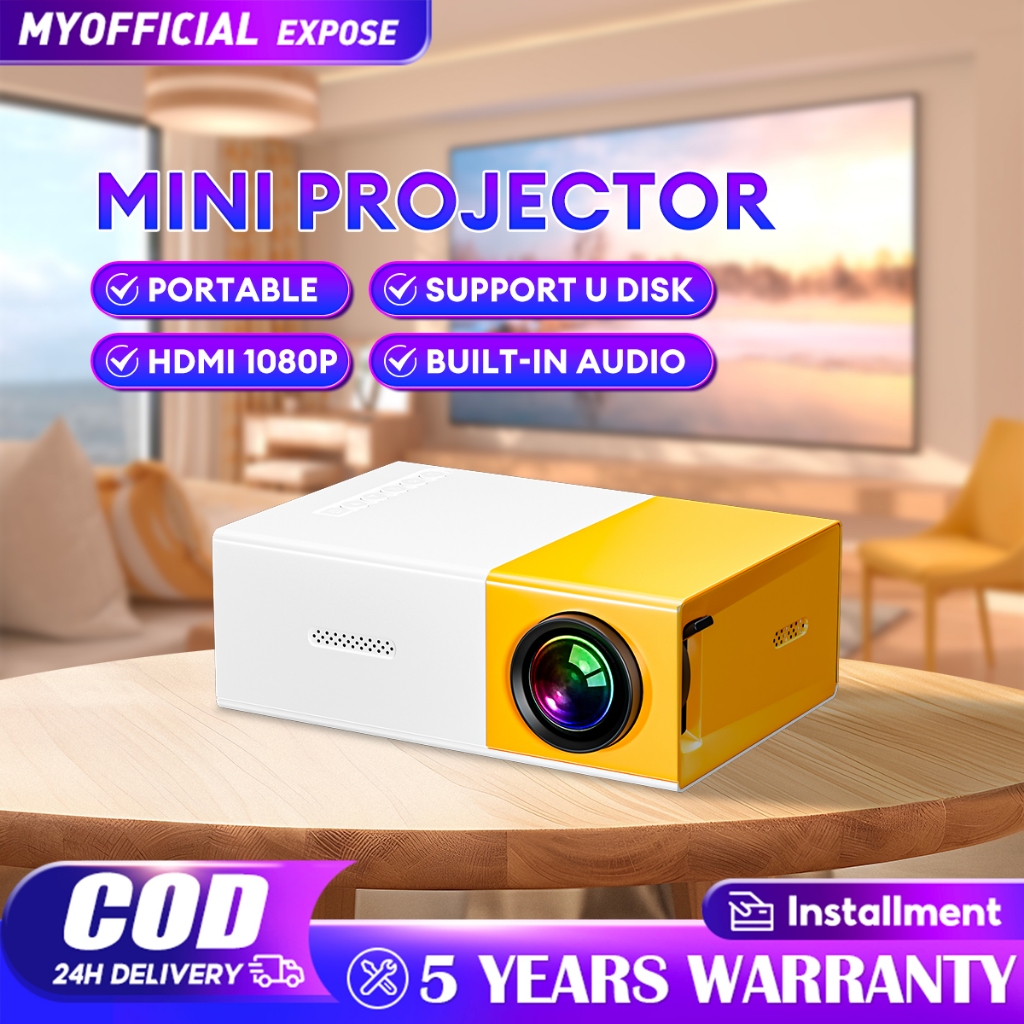 Mini Projector Full HD 1080P YG300 Portable Projector Android Projector ...
