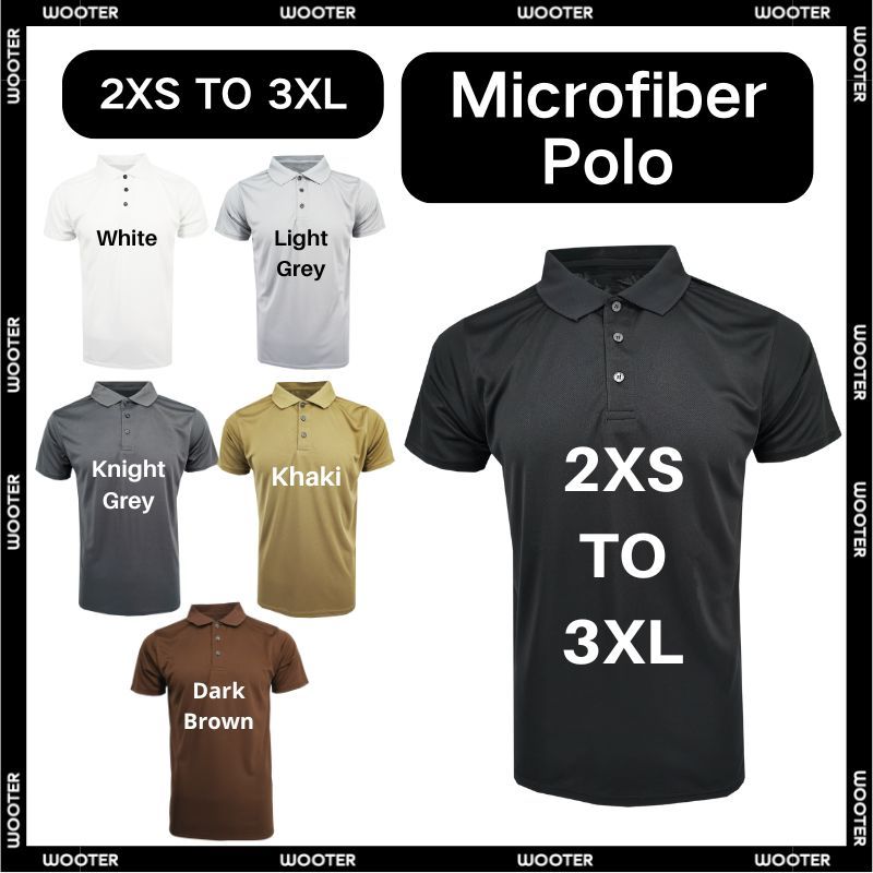 Microfiber Polo T-Shirt (XS to 3XL) Jersi Polo T-Shirt/Baju Lelaki ...