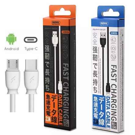 Remax RC-134 PVC Fast Charging Data Cable (Micro/Type-C) | Shopee Malaysia