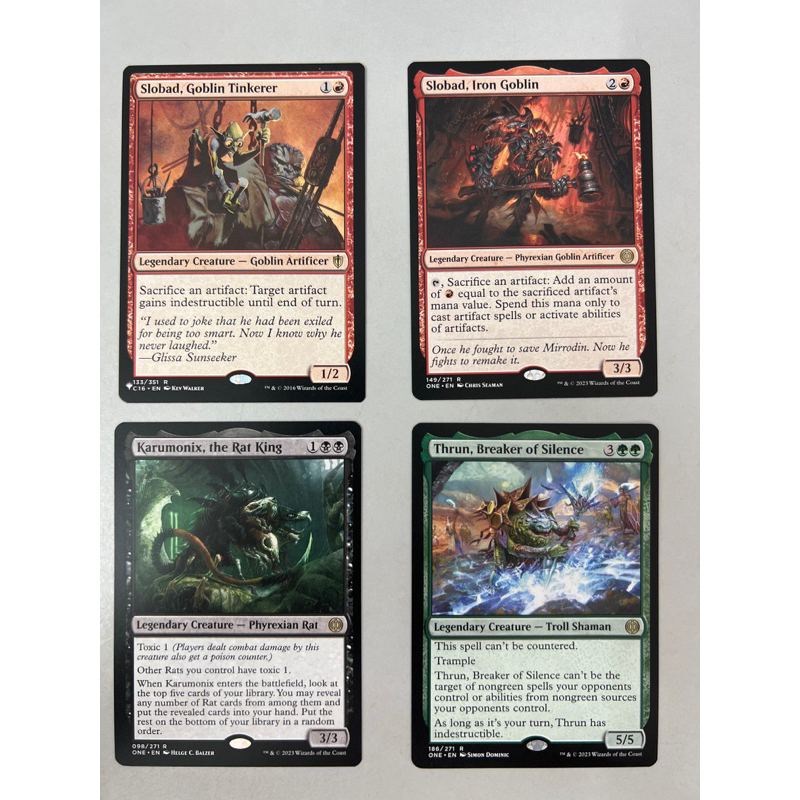 MTG Slobad, Goblin Tinkerer/ Slobad, Iron Goblin/ Karumonix, the Rat ...