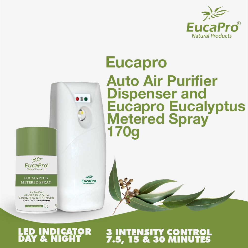 Eucapro Purifier Pack Auto Air Purifier Dispenser Set + Metered Spray ...