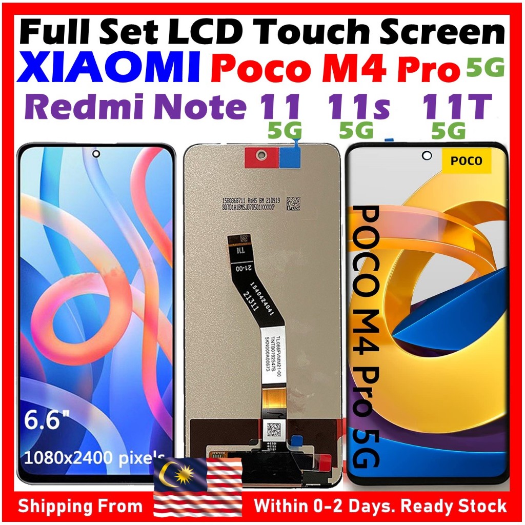 LCD with Touch Screen for Xiaomi Redmi Note 11S 5G - Black by
