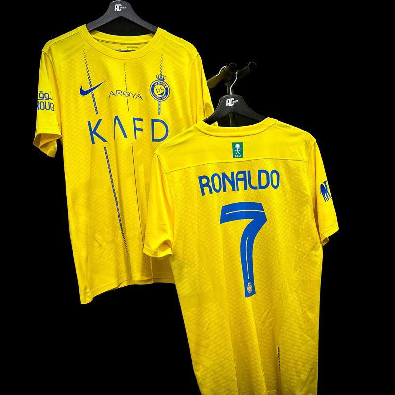 Original Al Nassr Home Jersey With Ronaldo 7 Nameset Shopee Malaysia 6053