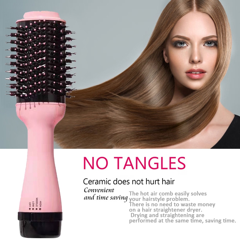 UKLISS Professional 3 in 1 One Step Hair Dryer Hair Straightener Comb Volumizer Nylon Pin Hot Air Brush Shopee Malaysia