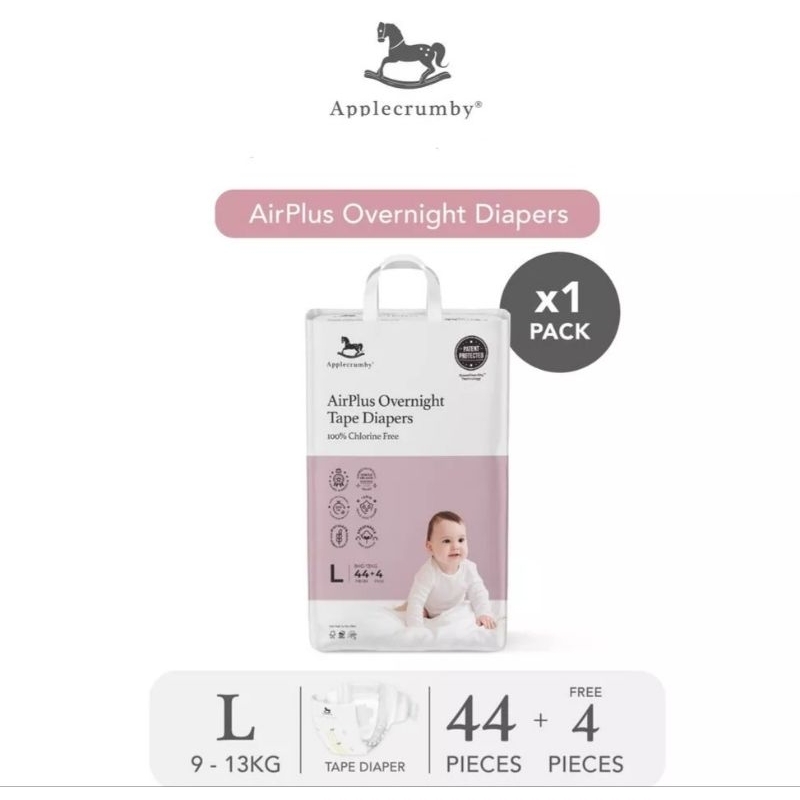 AirPlus Overnight Tape Newborn Diapers NB20 (4 Packs)