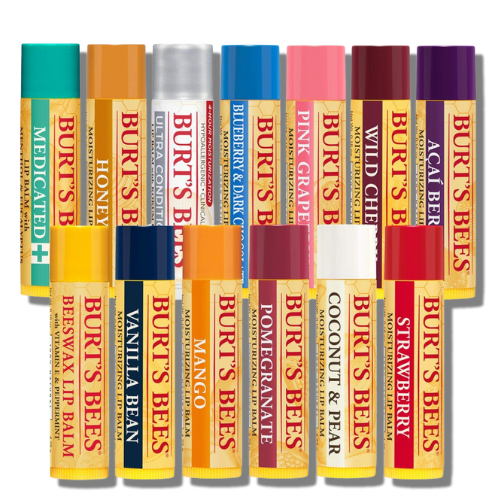Burt's Bees Lip Balm 100 Natural Moisturizing Multipack Medicated