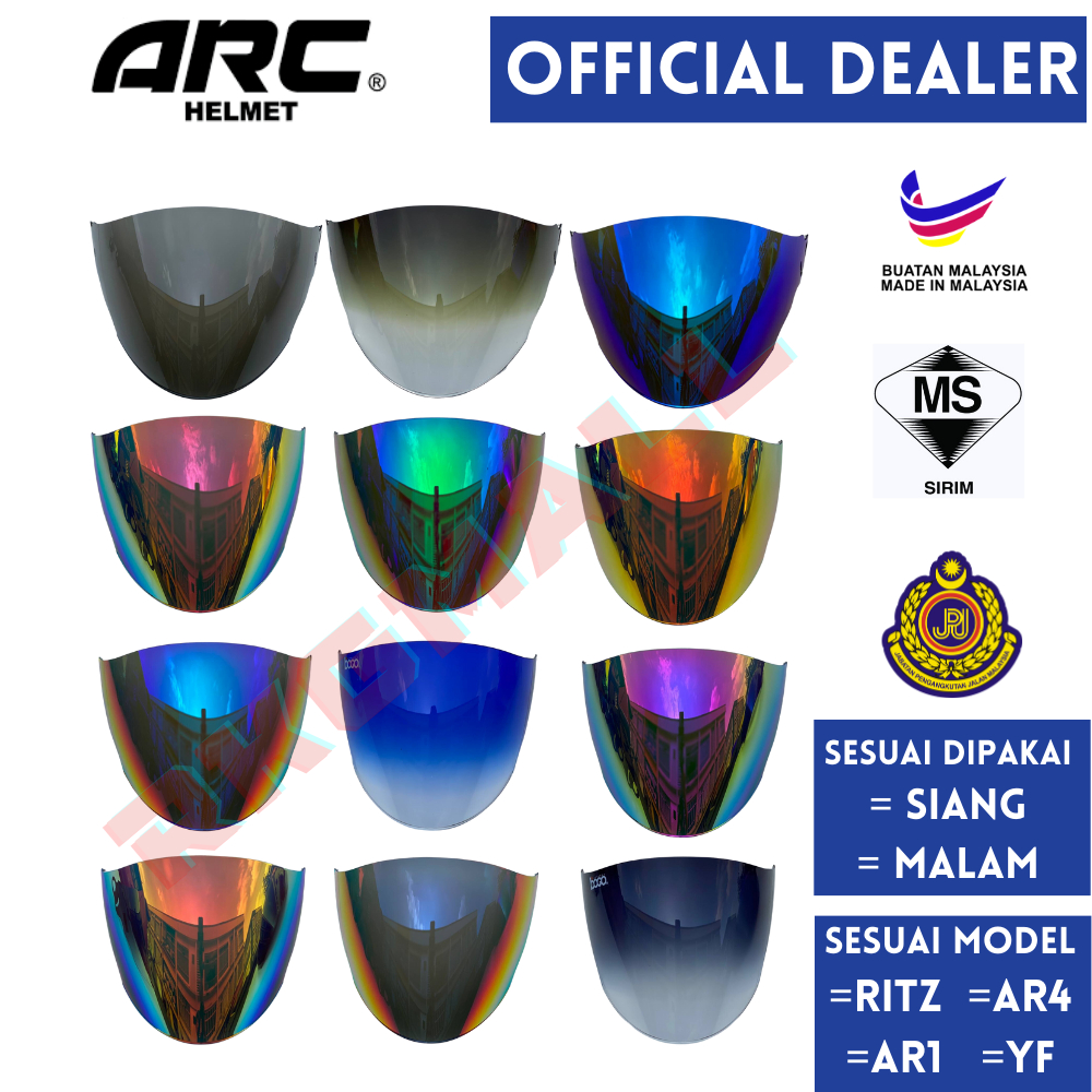 VISOR ARC Ritz ORIGINAL 💯 VISOR SAHAJA TIDAK TERMASUK HELMET ...