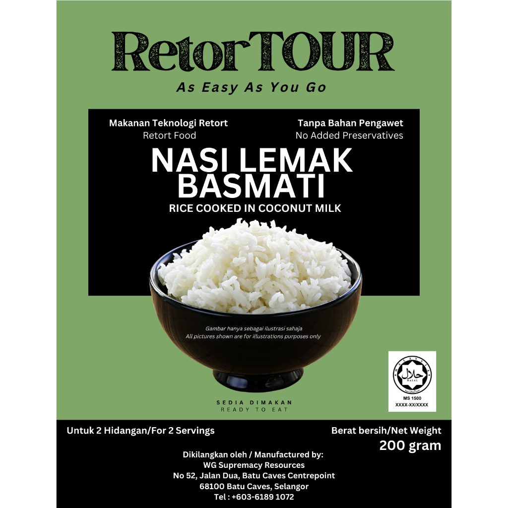 NASI LEMAK BASMATI 200g READY TO EAT Shopee Malaysia