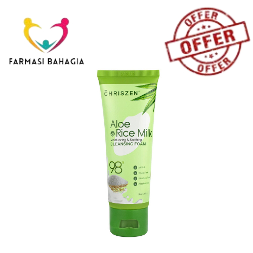 CHRISZEN ALOE VERA & RICE MILK CLEANSING FOAM 100G Shopee Malaysia