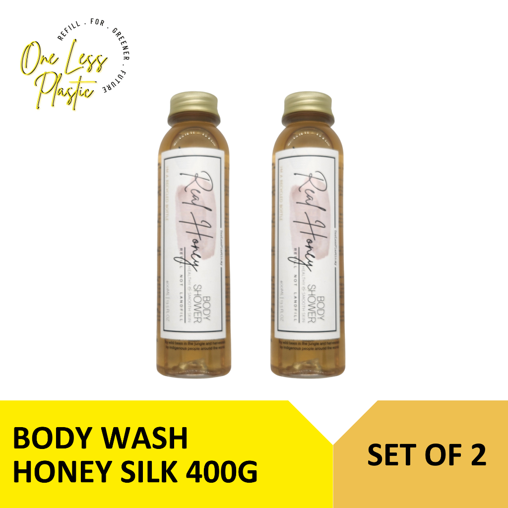 [Set of 2] One Less Plastic Body Wash Honey Silk 400g Shopee Malaysia