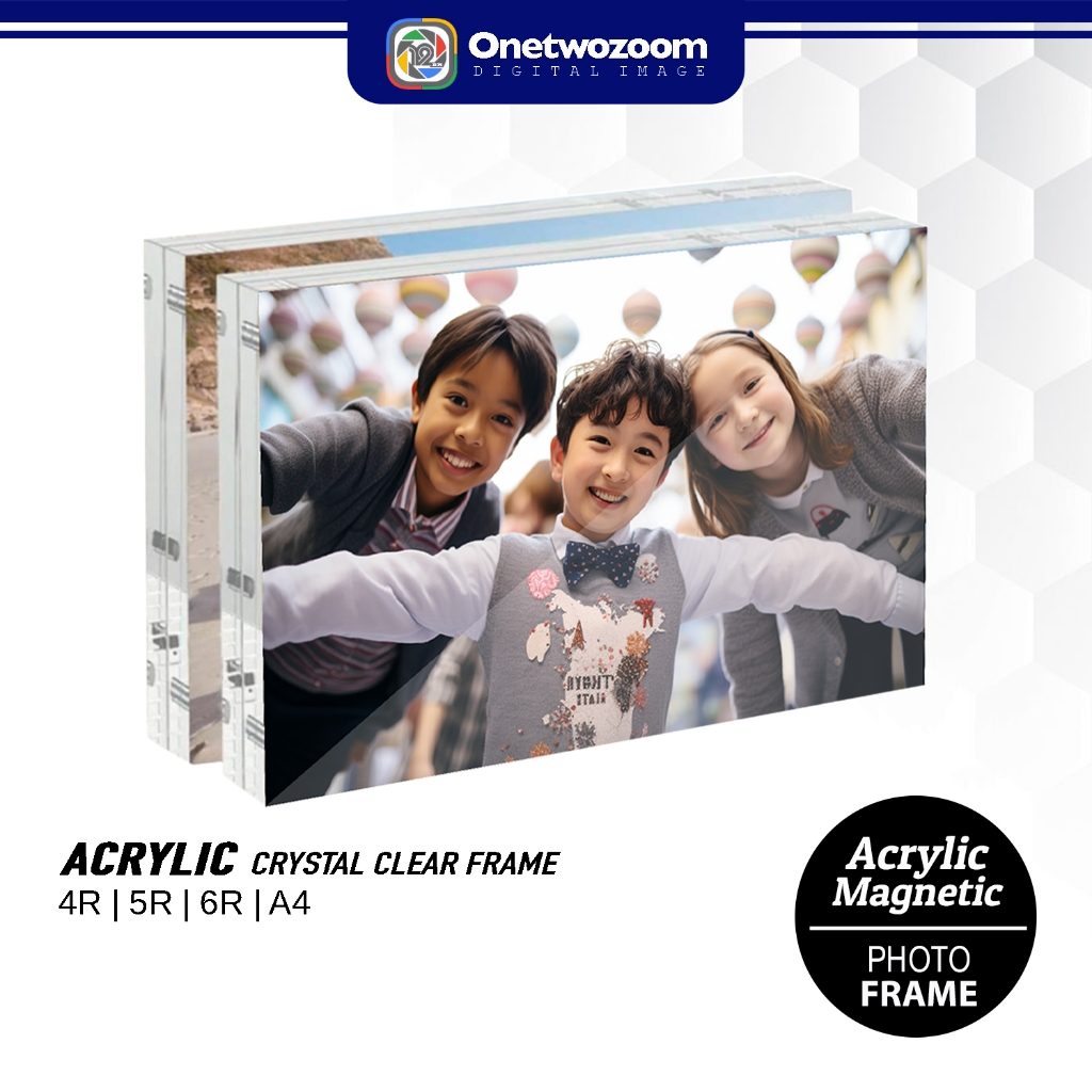 Crystal Clear Acrylic Photo Frame Double Panel Acrylic 20mm Frameless
