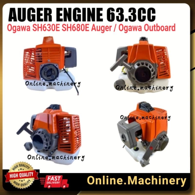 Heavy Duty Goper Engine 63cc ( New Stock ) Ogawa SH630E Auger Electric ...