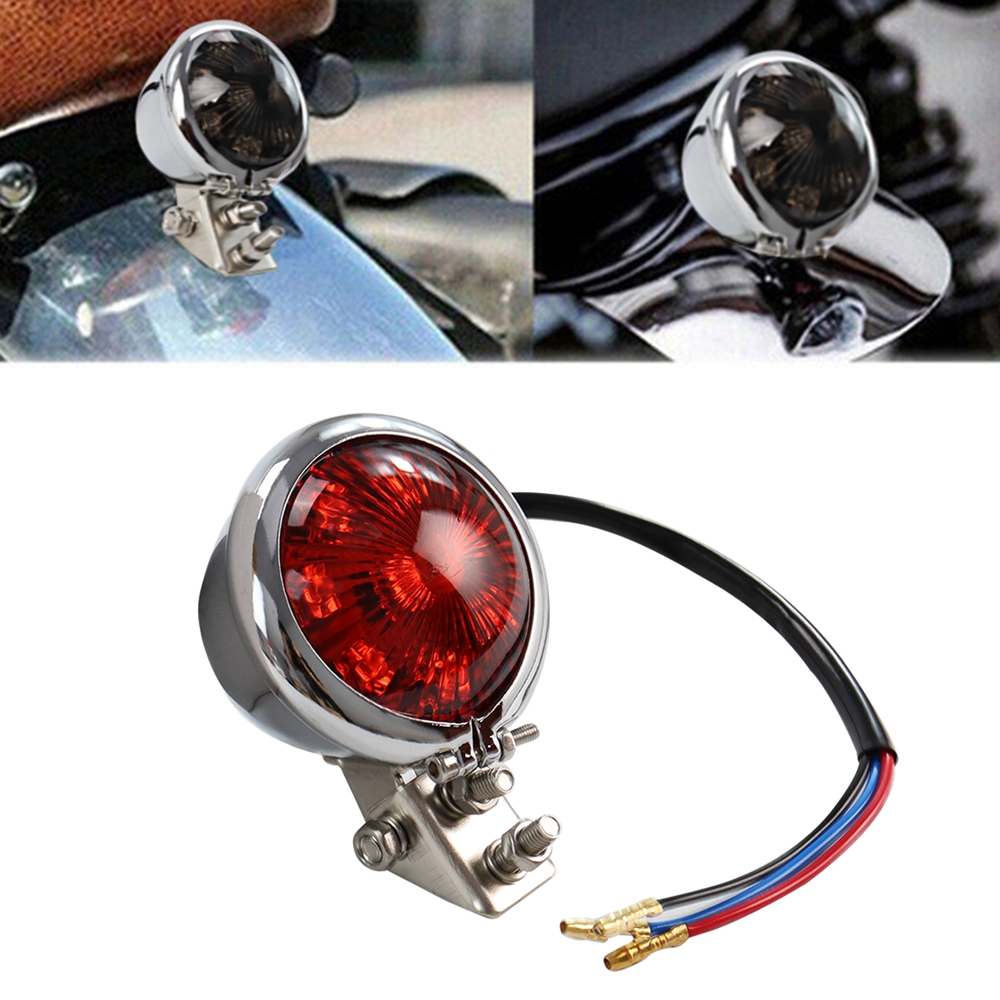 Red 12V Led Black Adjustable Cafe Racer Style Stop Tail Light ...