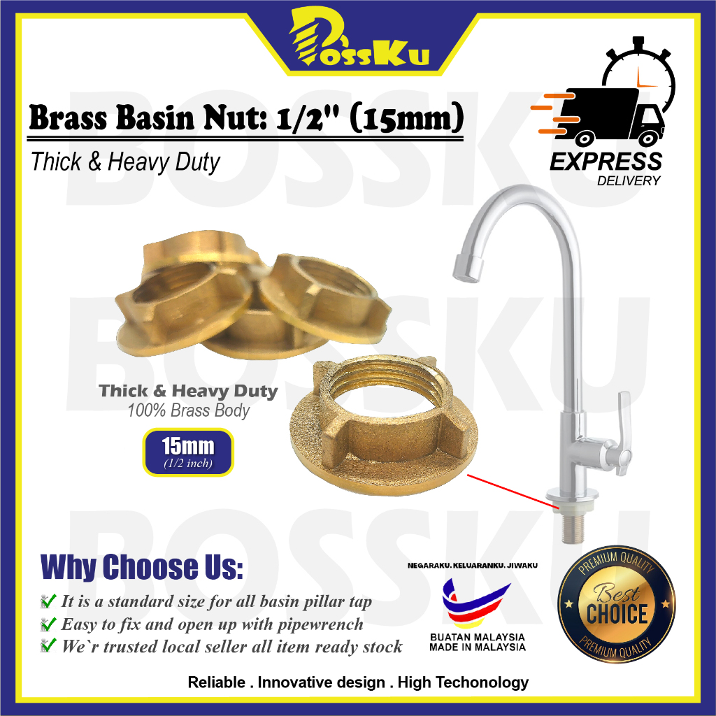 HEAVY DUTY Brass Basin Nut / Lock Nut for Basin Pillar Tap Shopee