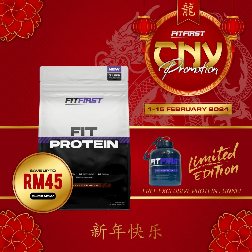 Fit First - FIT PROTEIN 3LBS - 38 Servings Chocolate - Halal Certified ...