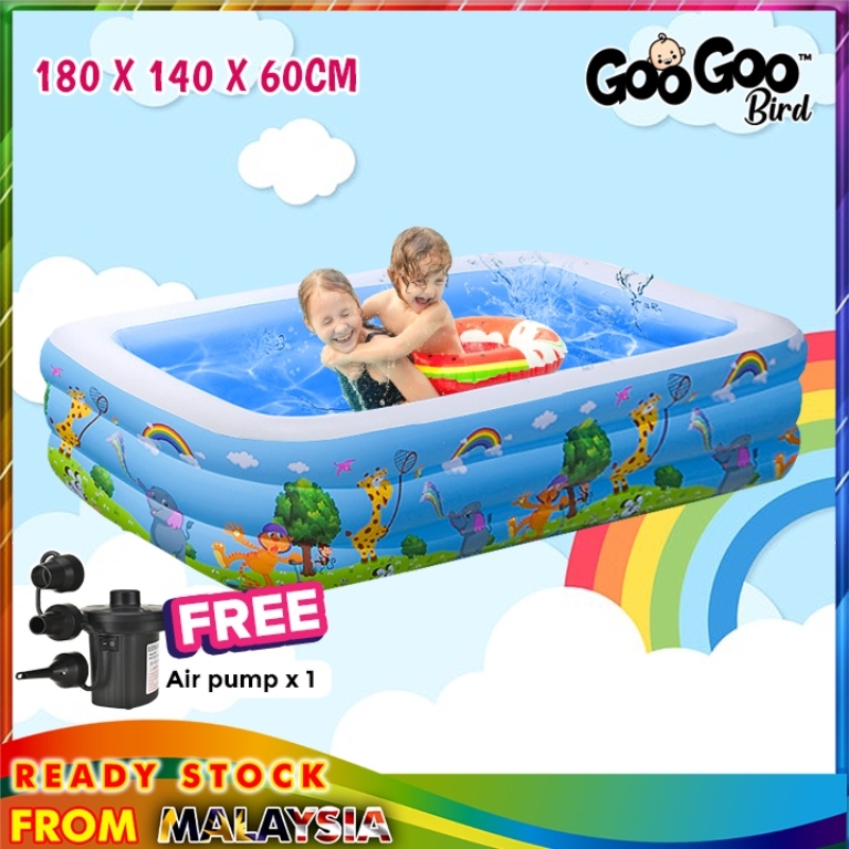 GooGoo Bird 1.8M 3 Layer Inflatable Swimming Pool Beach Crab Cartoon ...
