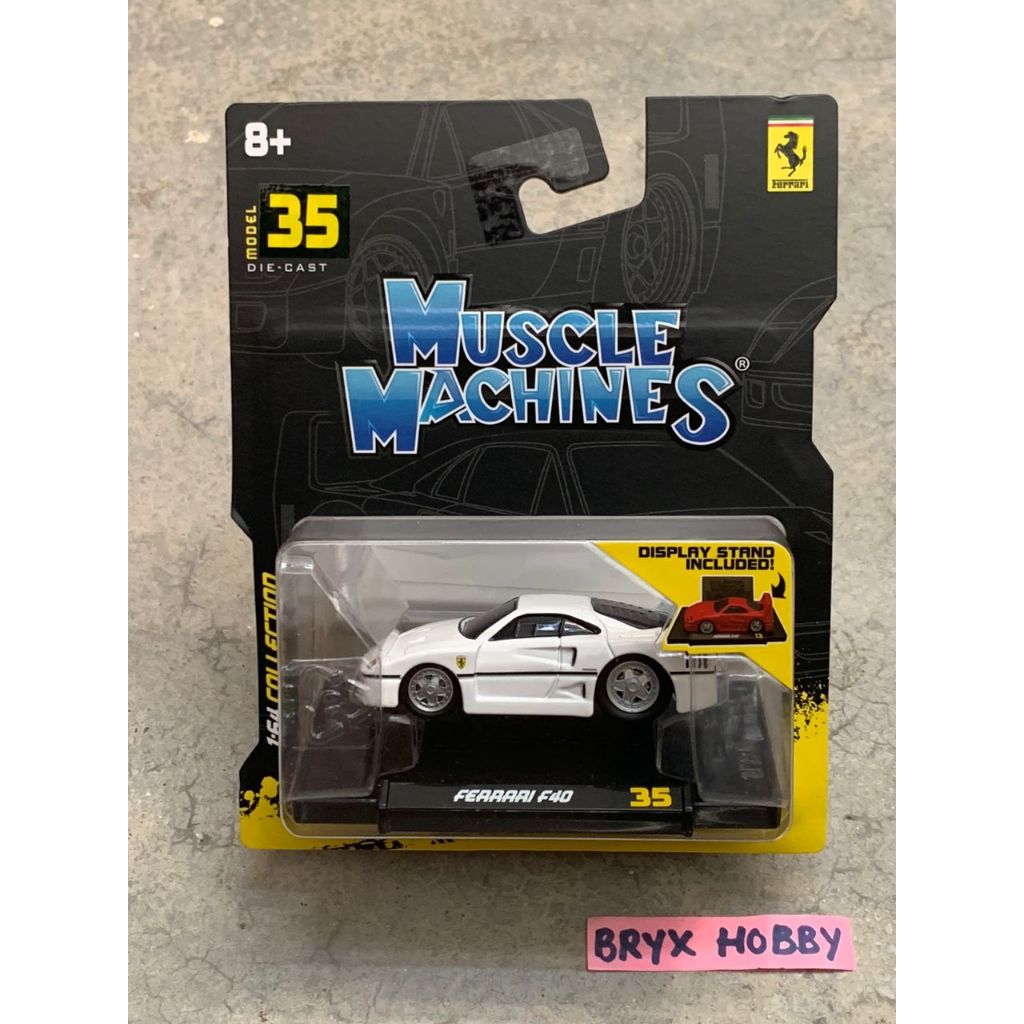 Muscle Machines Ferrari F40 15575 White (164) Shopee Malaysia