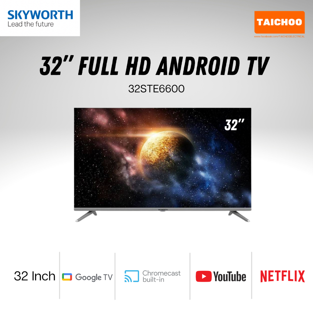 SKYWORTH 32” FULL HD ANDROID TV 32STE6600 | Shopee Malaysia