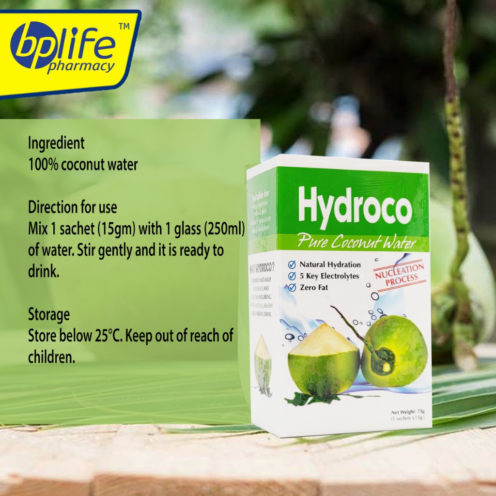 Hydroco Pure Coconut Water 15g x 5s | Shopee Malaysia