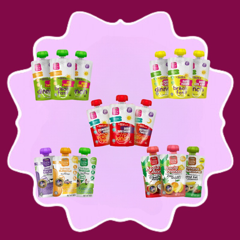 🔥READY STOCK JB🔥 Little Nuur babyfood - Ready to Eat 6 months RTE Bubur ...