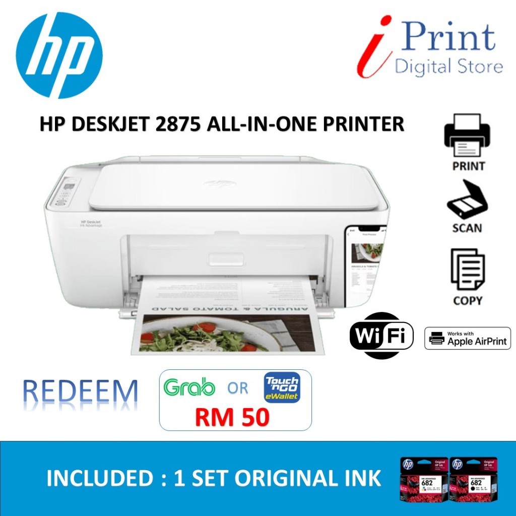 New Hp Deskjet Ink Advantage 2875 All In One Printer Wi Fi Wireless Printer Shopee Malaysia 9434