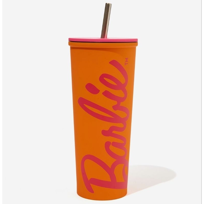 💯🇲🇾 𝙏𝙔𝙋𝙊 𝙓 𝘽𝘼𝙍𝘽𝙄𝙀 METAL SMOOTHIE CUP STEEL TUMBLER 650ML [ORANGE