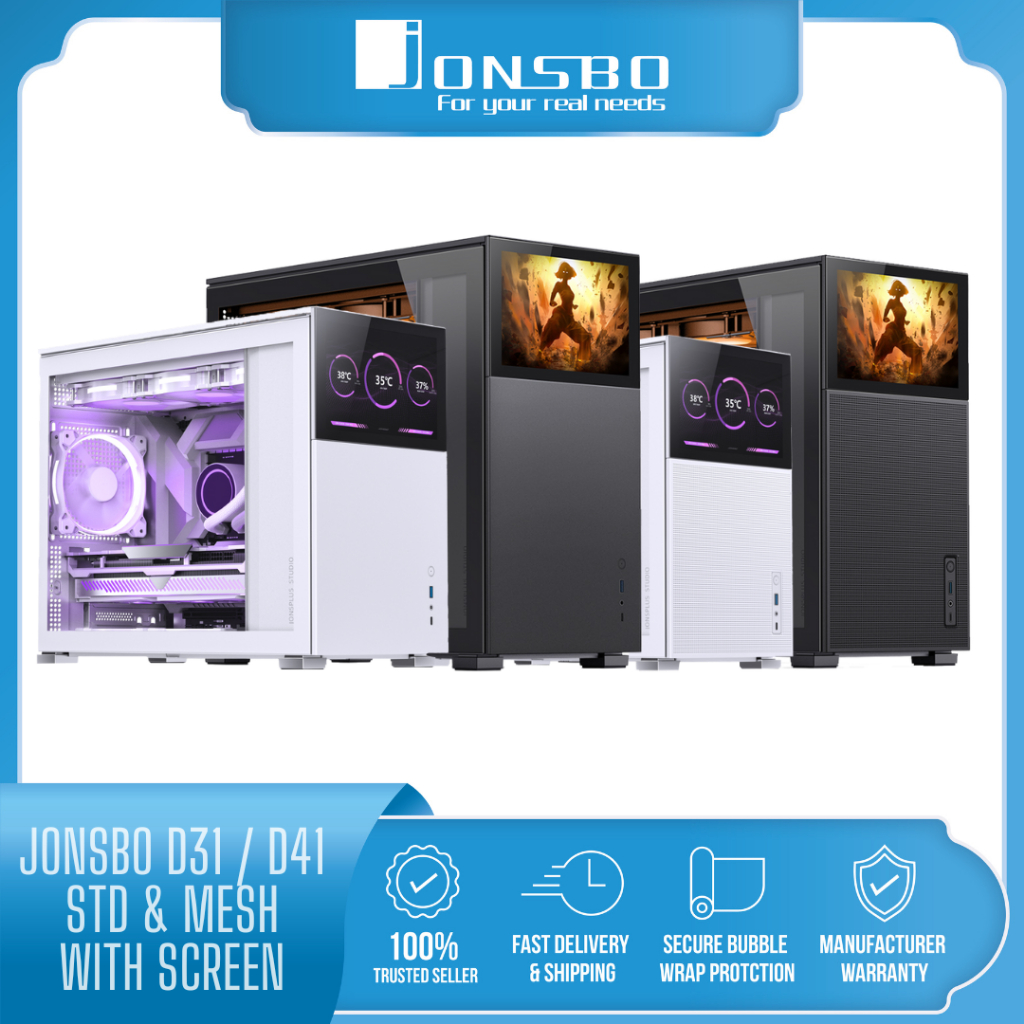 [White & Black] Jonsbo D31 & D41 Standard Mesh With Screen - MATX ATX ...