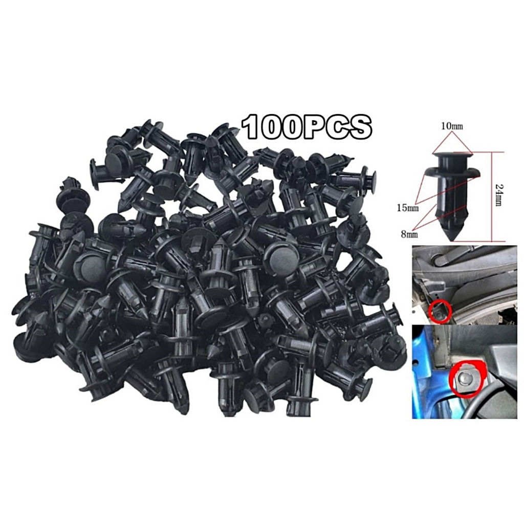 100PCS Car Clip Myvi Viva Side Bumper Clip Air Panel Wiper Clip Bumper