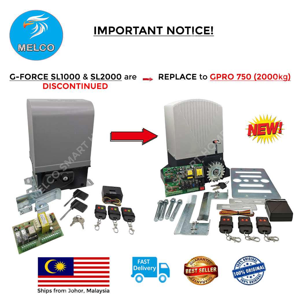 G FORCE / CELMER SL1000 / GPRO 750AC SLIDING AUTOGATE AUTO GATE MOTOR