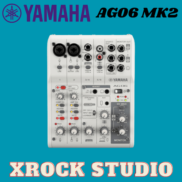 Yamaha AG06 MK2 6-channel Mixer and USB Audio Interface - White / Black ...