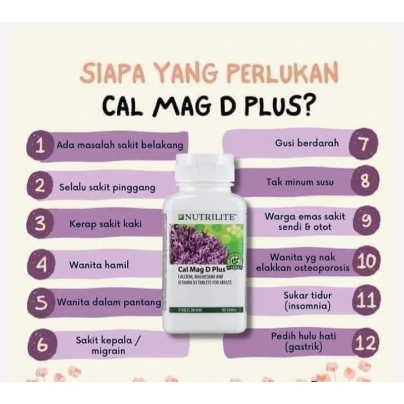 NUTRILITE CAL MAG D PLUS ORIGINAL AMWAY | Shopee Malaysia