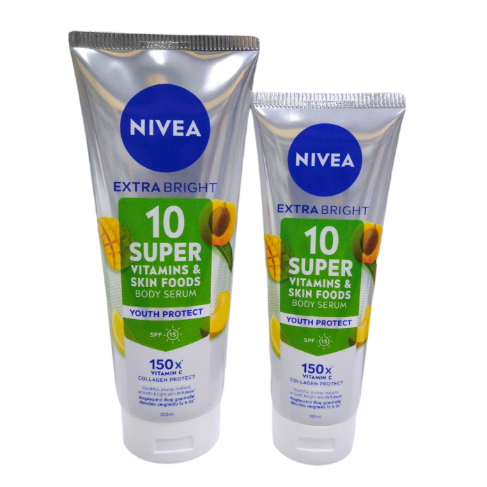 NIVEA Body Extra Bright 10 Super Vitamins & Skin Foods Body Serum ...